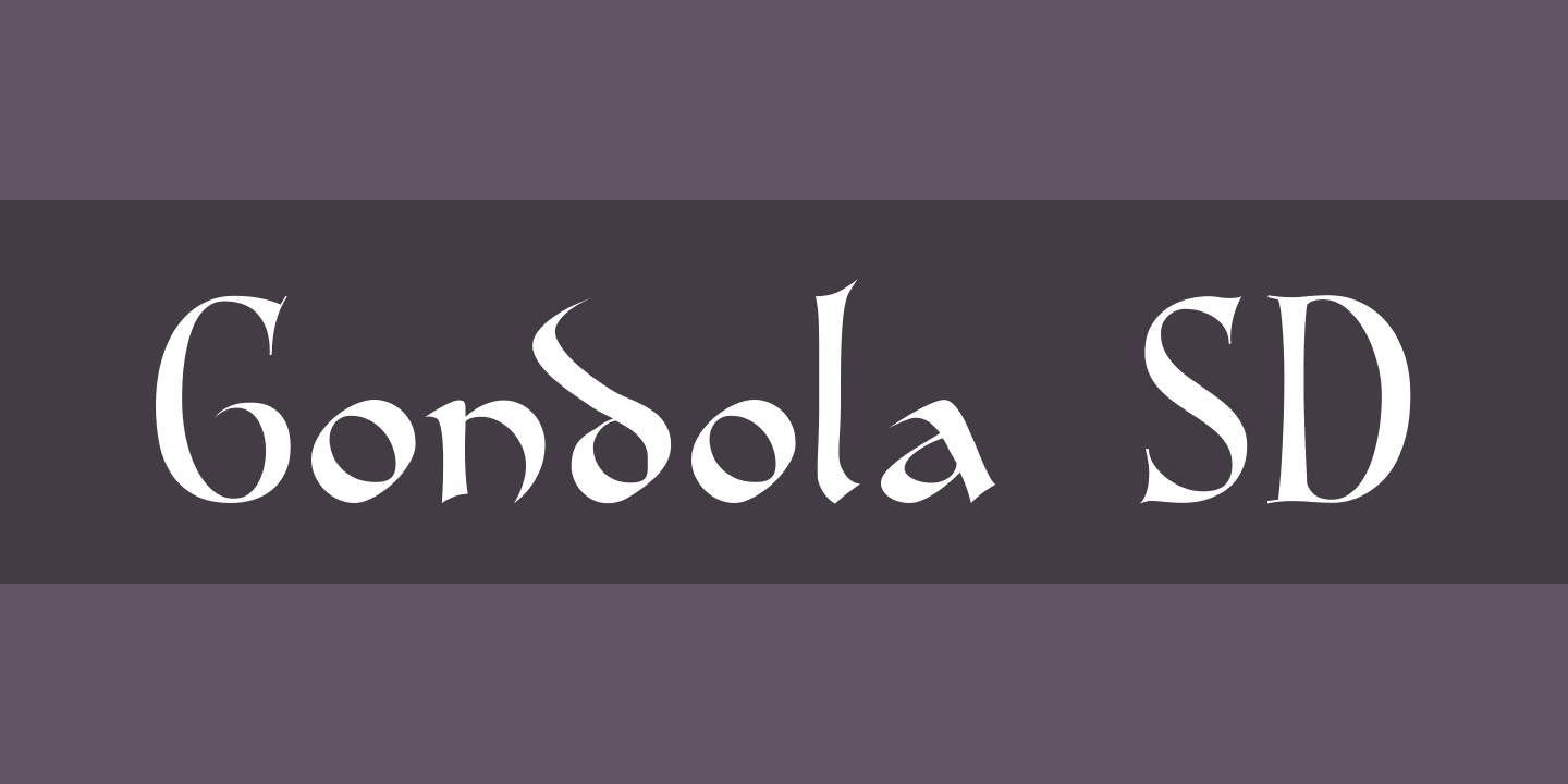 Beispiel einer Gondola SD Regular-Schriftart